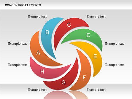 Forme concentriche della timeline, Modello PowerPoint, 00870, Forme — PoweredTemplate.com