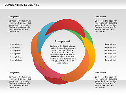 Concentric Timeline Shapes, Slide 10, 00870, Shapes — PoweredTemplate.com
