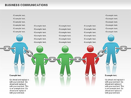 Communicatie keten, Dia 4, 00871, Businessmodellen — PoweredTemplate.com