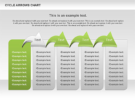 Circle Arrows Chart, Slide 10, 00872, Shapes — PoweredTemplate.com