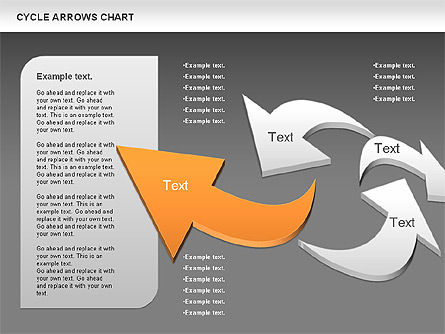 Circle Arrows Chart, Slide 13, 00872, Shapes — PoweredTemplate.com