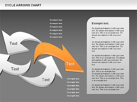Circle arrows chart, Deslizar 14, 00872, Formas — PoweredTemplate.com