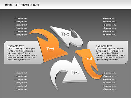 Circle Arrows Chart, Slide 15, 00872, Shapes — PoweredTemplate.com