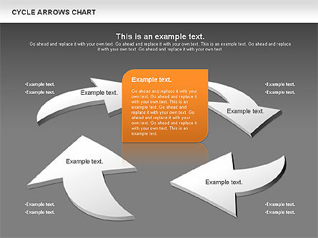 Tableau des flèches de cercle, Diapositive 16, 00872, Formes — PoweredTemplate.com