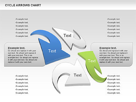 Circle arrows chart, Deslizar 6, 00872, Formas — PoweredTemplate.com