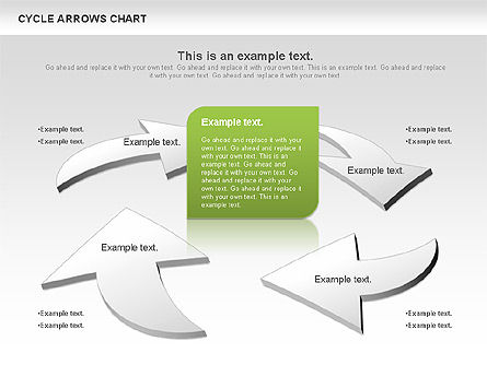 Circle arrows chart, Deslizar 7, 00872, Formas — PoweredTemplate.com