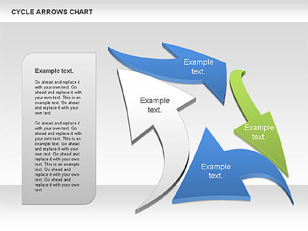 Tableau des flèches de cercle, Diapositive 9, 00872, Formes — PoweredTemplate.com