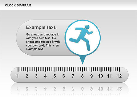 Diagrama de la cara del reloj, Diapositiva 4, 00873, Timelines & Calendars — PoweredTemplate.com
