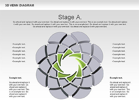 3d Venndiagram, Dia 2, 00874, Businessmodellen — PoweredTemplate.com