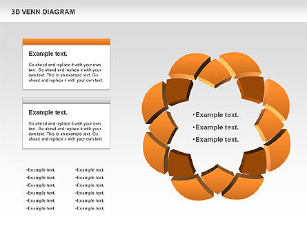 Diagram Venn 3d, Slide 5, 00874, Model Bisnis — PoweredTemplate.com