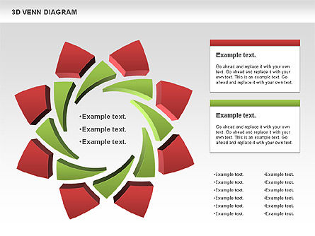 Diagramma di venn 3d, Slide 6, 00874, Modelli di lavoro — PoweredTemplate.com