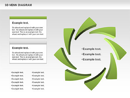 Diagrama 3D de Venn, Diapositiva 7, 00874, Modelos de negocios — PoweredTemplate.com