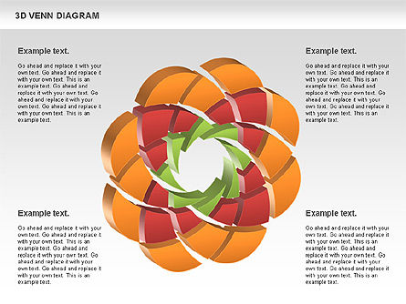 Diagrama 3D de Venn, Diapositiva 8, 00874, Modelos de negocios — PoweredTemplate.com