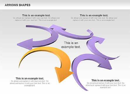 Arrows Shapes Collection, PowerPoint Template, 00876, Shapes — PoweredTemplate.com