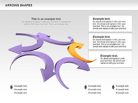 Colección de formas de flechas, Diapositiva 2, 00876, Formas — PoweredTemplate.com