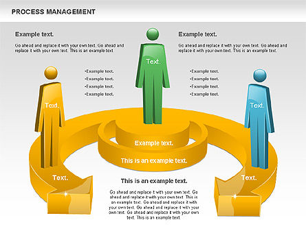 Diagrama de Gestión de Procesos, Plantilla de PowerPoint, 00880, Diagramas de proceso — PoweredTemplate.com