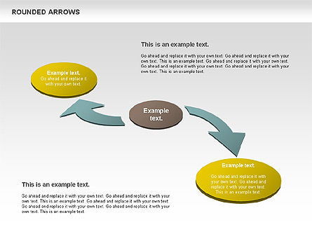 Rounded Arrows Shapes, Slide 11, 00881, Business Models — PoweredTemplate.com