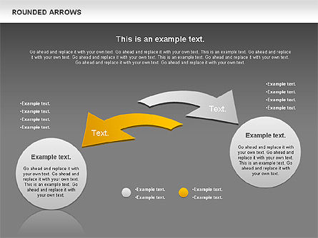 Rounded Arrows Shapes, Slide 15, 00881, Business Models — PoweredTemplate.com