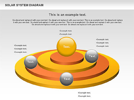 Schéma système solaire, Modele PowerPoint, 00882, Modèles commerciaux — PoweredTemplate.com