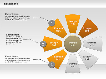 Gráfico circular, Diapositiva 2, 00883, Gráficos circulares — PoweredTemplate.com