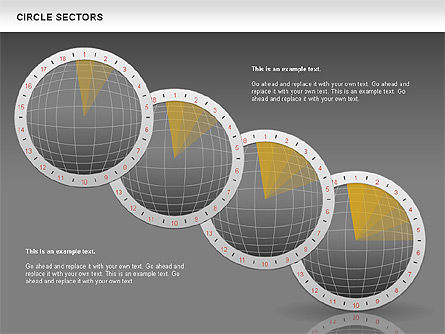 Graphique des secteurs du cercle, Diapositive 14, 00884, Modèles commerciaux — PoweredTemplate.com