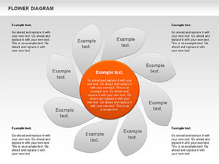 Diagram Bunga, Templat PowerPoint, 00885, Model Bisnis — PoweredTemplate.com