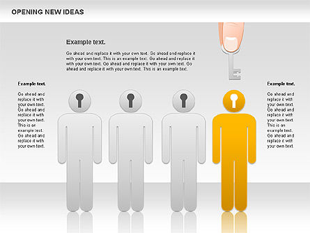 Opening New Ideas Shapes, Slide 10, 00886, Business Models — PoweredTemplate.com