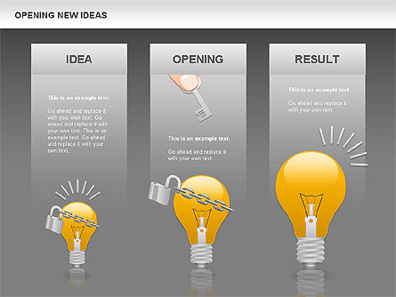 Opening New Ideas Shapes, Slide 13, 00886, Business Models — PoweredTemplate.com