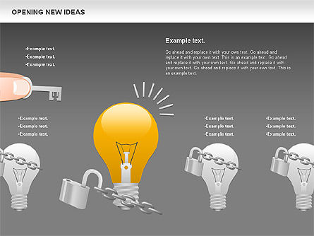 Opening New Ideas Shapes, Slide 14, 00886, Business Models — PoweredTemplate.com