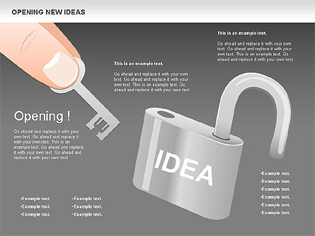 Opening New Ideas Shapes, Slide 15, 00886, Business Models — PoweredTemplate.com
