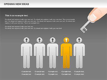Opening New Ideas Shapes, Slide 16, 00886, Business Models — PoweredTemplate.com