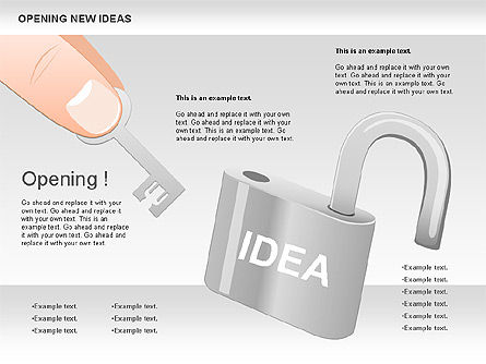 Opening New Ideas Shapes, Slide 4, 00886, Business Models — PoweredTemplate.com