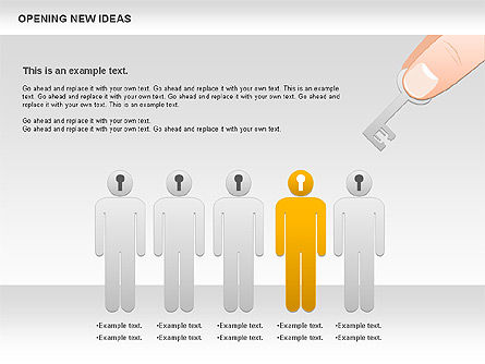 Opening New Ideas Shapes, Slide 5, 00886, Business Models — PoweredTemplate.com