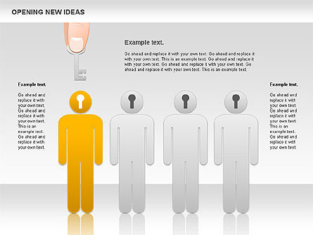 Opening New Ideas Shapes, Slide 7, 00886, Business Models — PoweredTemplate.com