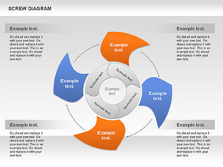 Screw Diagram, PowerPoint Template, 00889, Business Models — PoweredTemplate.com