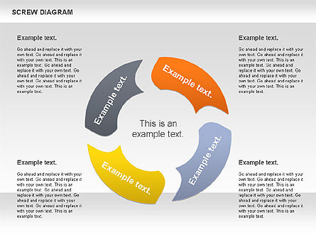 Diagramme à vis, Diapositive 10, 00889, Modèles commerciaux — PoweredTemplate.com