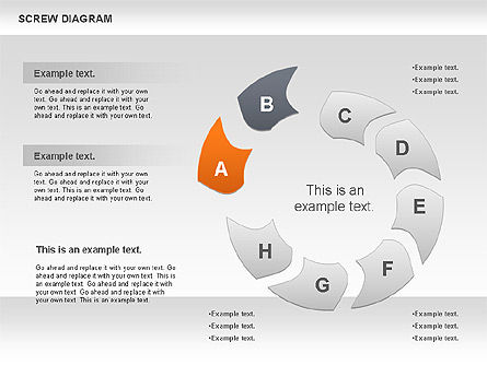 Diagramme à vis, Diapositive 11, 00889, Modèles commerciaux — PoweredTemplate.com