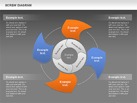 Diagramme à vis, Diapositive 12, 00889, Modèles commerciaux — PoweredTemplate.com