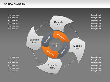 Diagram Sekrup, Slide 14, 00889, Model Bisnis — PoweredTemplate.com