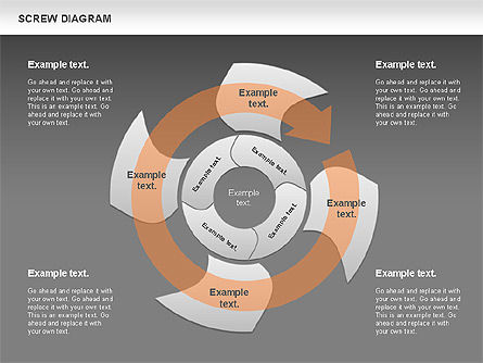 Diagramme à vis, Diapositive 15, 00889, Modèles commerciaux — PoweredTemplate.com