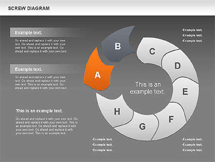 Diagrama de tornillo, Diapositiva 16, 00889, Modelos de negocios — PoweredTemplate.com