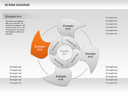 Diagrama de tornillo, Diapositiva 2, 00889, Modelos de negocios — PoweredTemplate.com