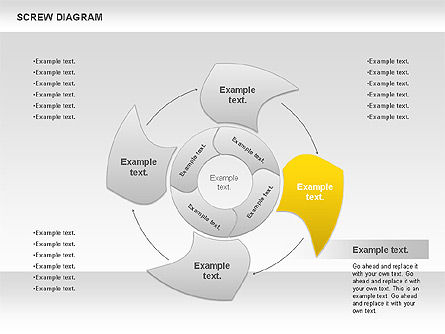 Diagrama de parafuso, Deslizar 4, 00889, Modelos de Negócio — PoweredTemplate.com