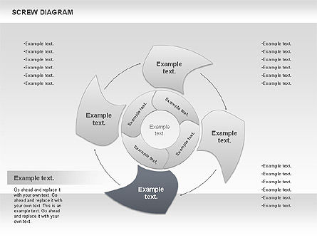 Diagramme à vis, Diapositive 5, 00889, Modèles commerciaux — PoweredTemplate.com