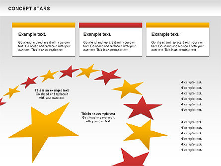 Concept Stars Diagram, PowerPoint Template, 00890, Business Models — PoweredTemplate.com