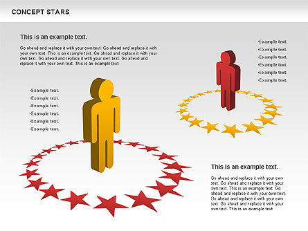 Diagrama de estrellas de concepto, Diapositiva 11, 00890, Modelos de negocios — PoweredTemplate.com