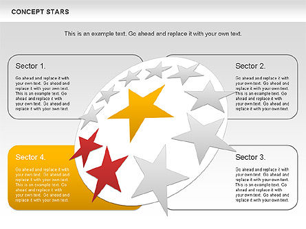 Concept sterren diagram, Dia 7, 00890, Businessmodellen — PoweredTemplate.com