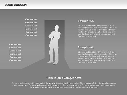 Diagrama del concepto de puerta, Diapositiva 13, 00891, Modelos de negocios — PoweredTemplate.com