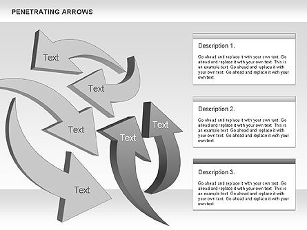 Penetrating Arrows, Slide 10, 00892, Business Models — PoweredTemplate.com