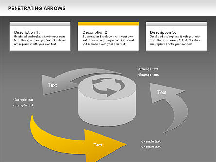Penetrating Arrows, Slide 13, 00892, Business Models — PoweredTemplate.com